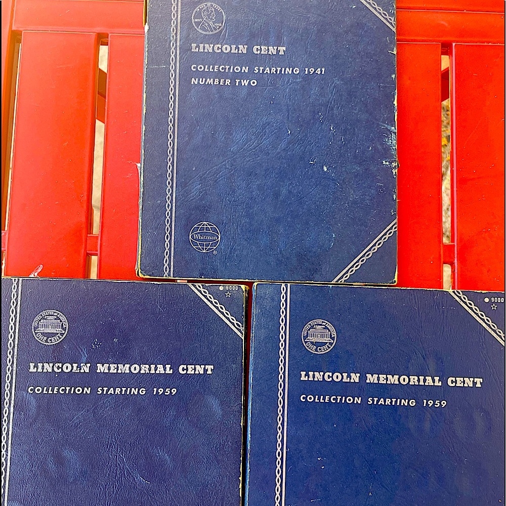 COPY - 3 Collection Books of Lincoln Memorial Pennies. Includes most Pennies